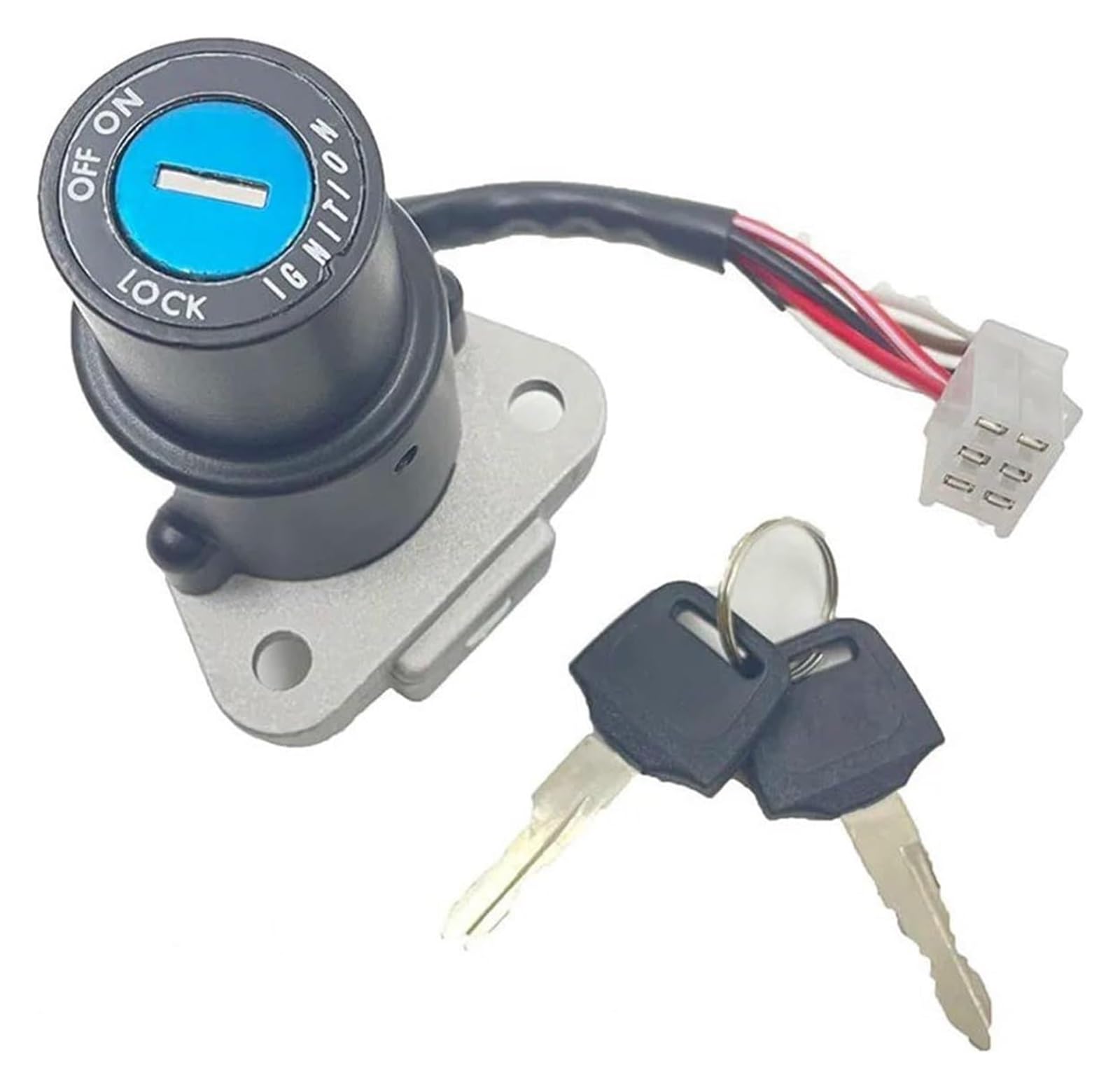 Motorrad Zündschalter Für K&awasaki Für KLR650 1987-2007 Motorrad Zündschlüsselsatz Elektrisches Türschloss 6 Drähte Zündschalter Tankdeckel Motorrad Zündschalter Für K&awasaki Für KLR650 1987-2007 Motorrad Zündschlüsselsatz Elektrisches Türschloss 6 Drähte Zündschalter Tankdeckel von CAIZHICNC