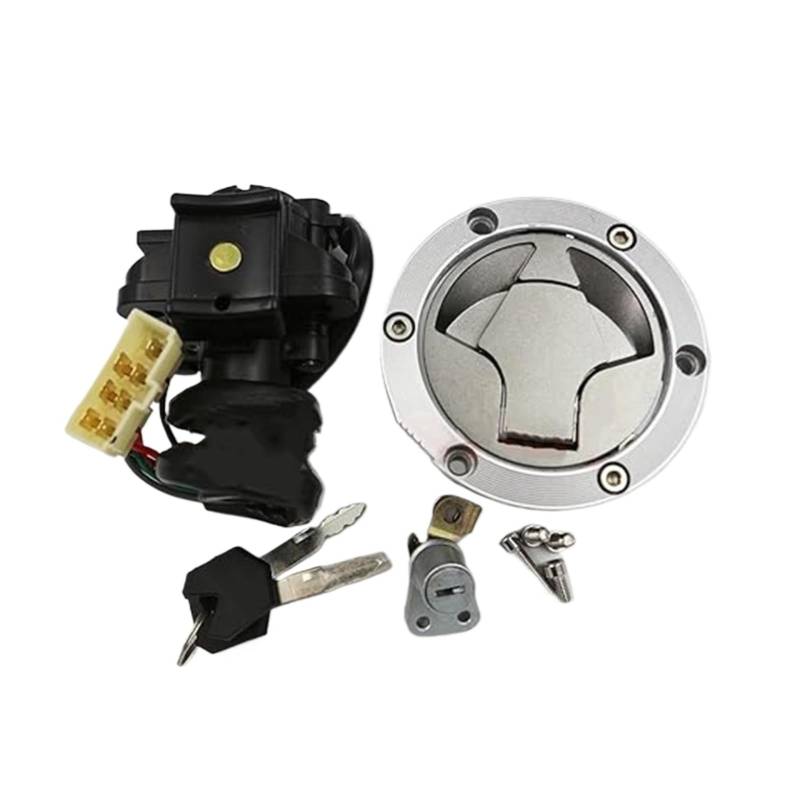 Motorrad Zündschalter Für K&awasaki Für Ninja300 Für EX300 2013-2017 Motorrad Zündschloss Kraftstoff Gas Kappe Sitz Schlüssel Zündschalter Tankdeckel von CAIZHICNC
