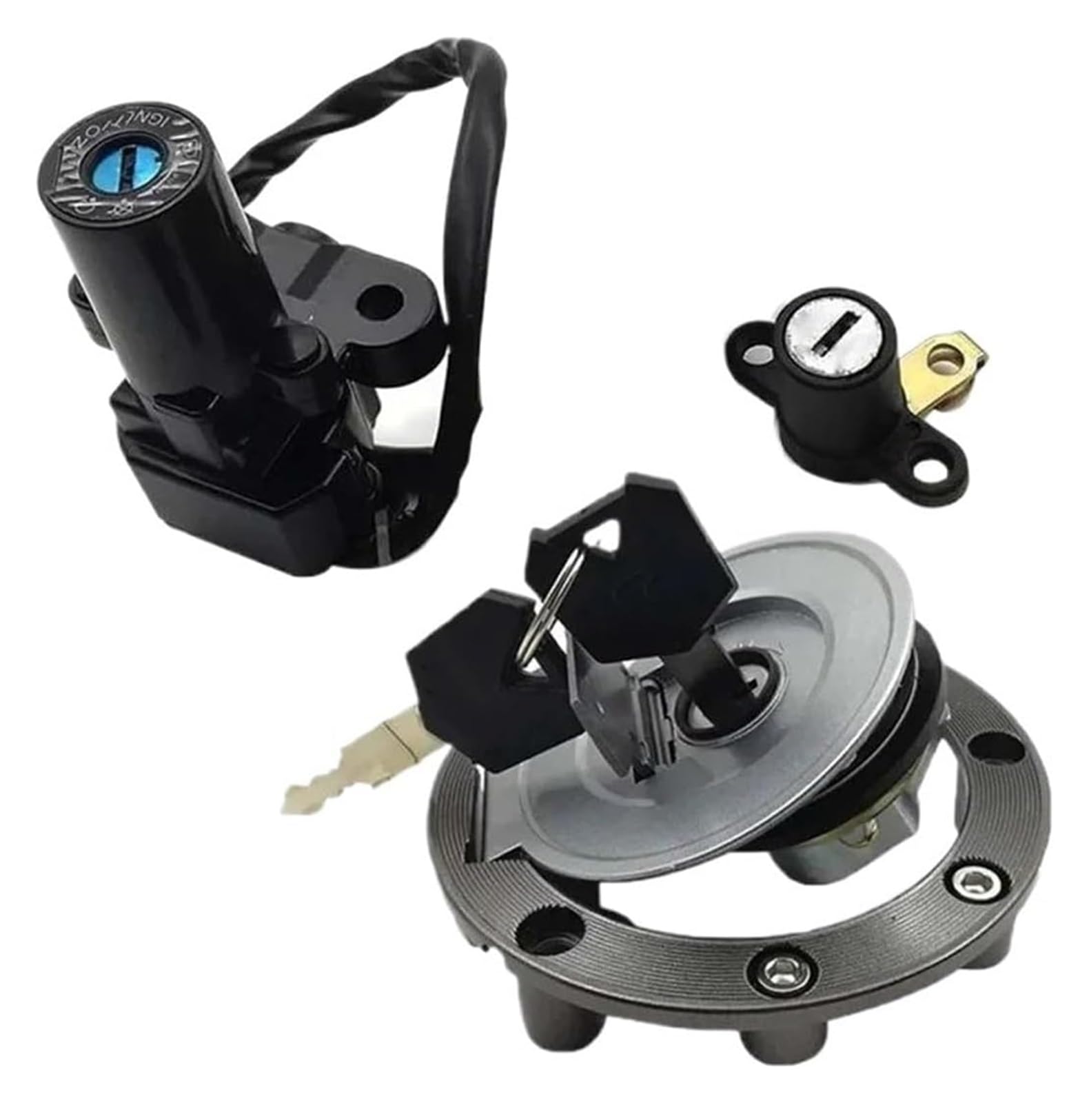 Motorrad Zündschalter Für MT03 MT09 YZF R6 R1 FZ6 FZ09 XJ6 FJR1300 2002-2016 Motorrad Zündschloss Sitzgriff Schloss Schlüssel Kraftstofftankdeckel Set Zündschalter Tankdeckel Motorrad Zündschalter Für MT03 MT09 YZF R6 R1 FZ6 FZ09 XJ6 FJR1300 2002-2016 Motorrad Zündschloss Sitzgriff Schloss Schlüssel Kraftstofftankdeckel Set Zündschalter Tankdeckel von CAIZHICNC