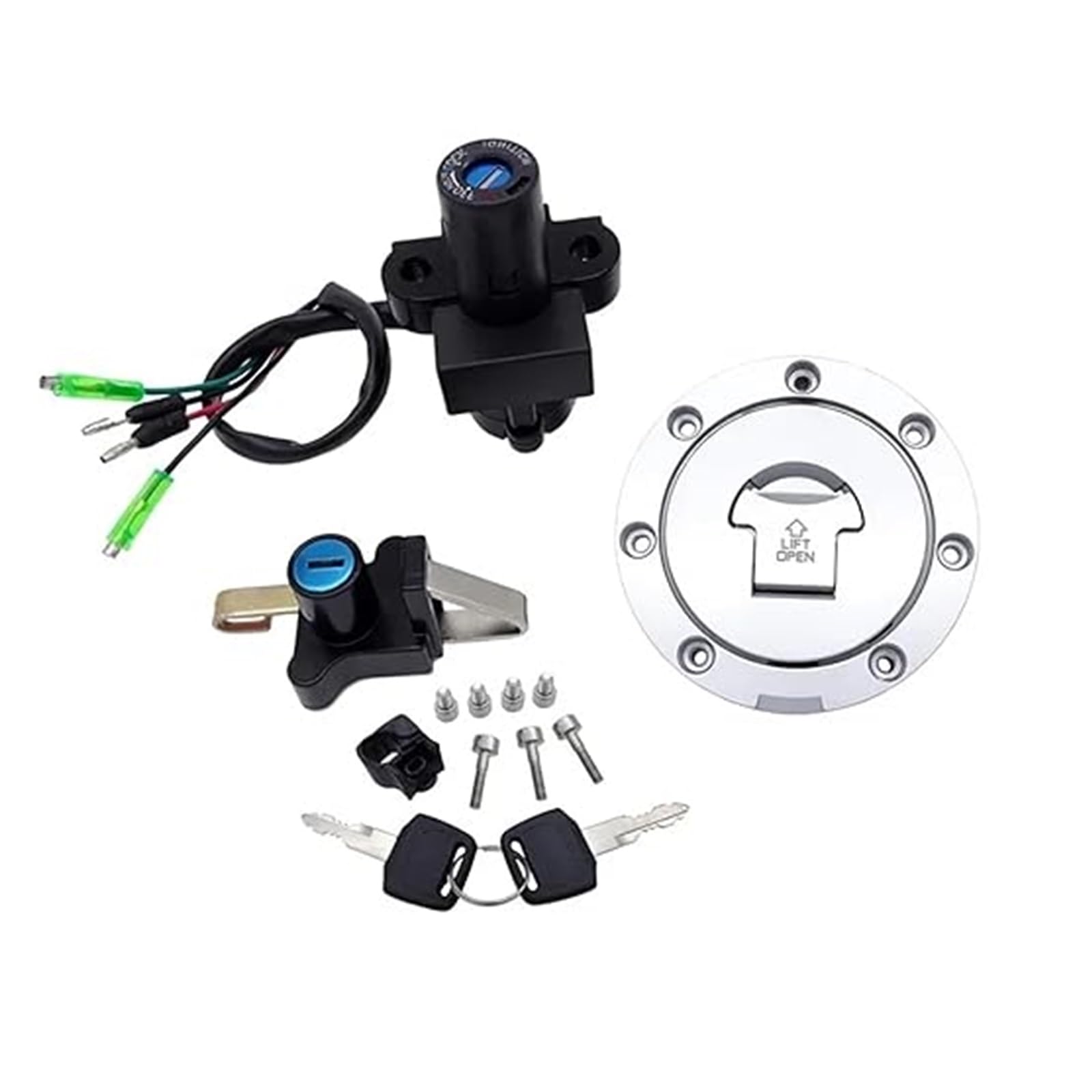 Motorrad Zündschalter Für NSR125 Für NSR 125 1993-2004 Motorrad Zündschalter Mit 4 Drähten Sitzschloss Tankdeckelschlüsselsatz Schraube 1 Satz Zündschalter Tankdeckel Motorrad Zündschalter Für NSR125 Für NSR 125 1993-2004 Motorrad Zündschalter Mit 4 Drähten Sitzschloss Tankdeckelschlüsselsatz Schraube 1 Satz Zündschalter Tankdeckel von CAIZHICNC