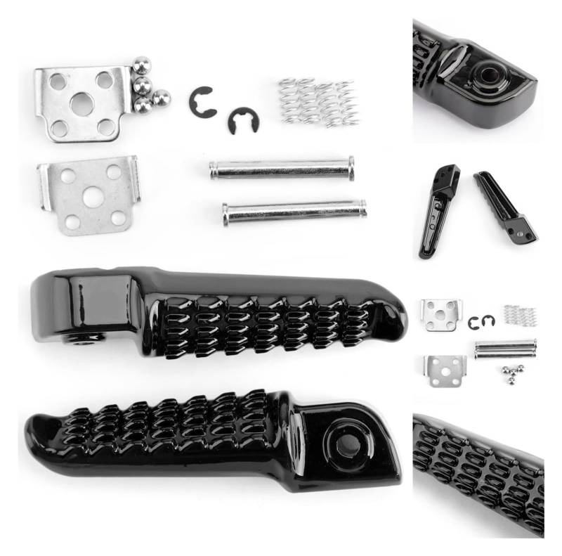 Motorradpedale Für Kawasaki Für ZX6R 2003-2011 CNC Hinten Fußstütze Motorrad Vorne Fußrasten von CAIZHICNC