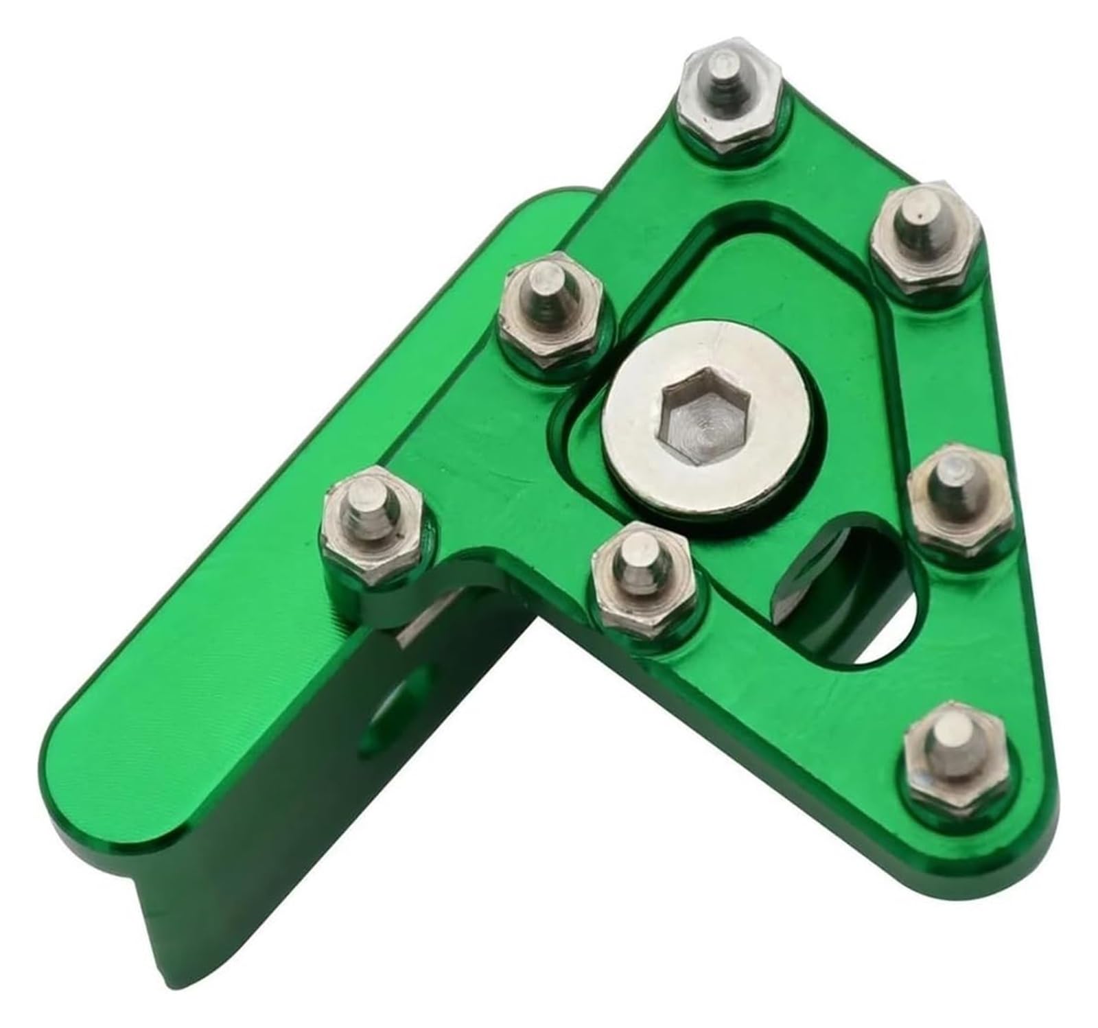 Motorradpedale Für Kawasaki Motorrad CNC Aluminium Hinten Bremshebel Pedal Schritt Motorrad Vorne Fußrasten(Green) von CAIZHICNC
