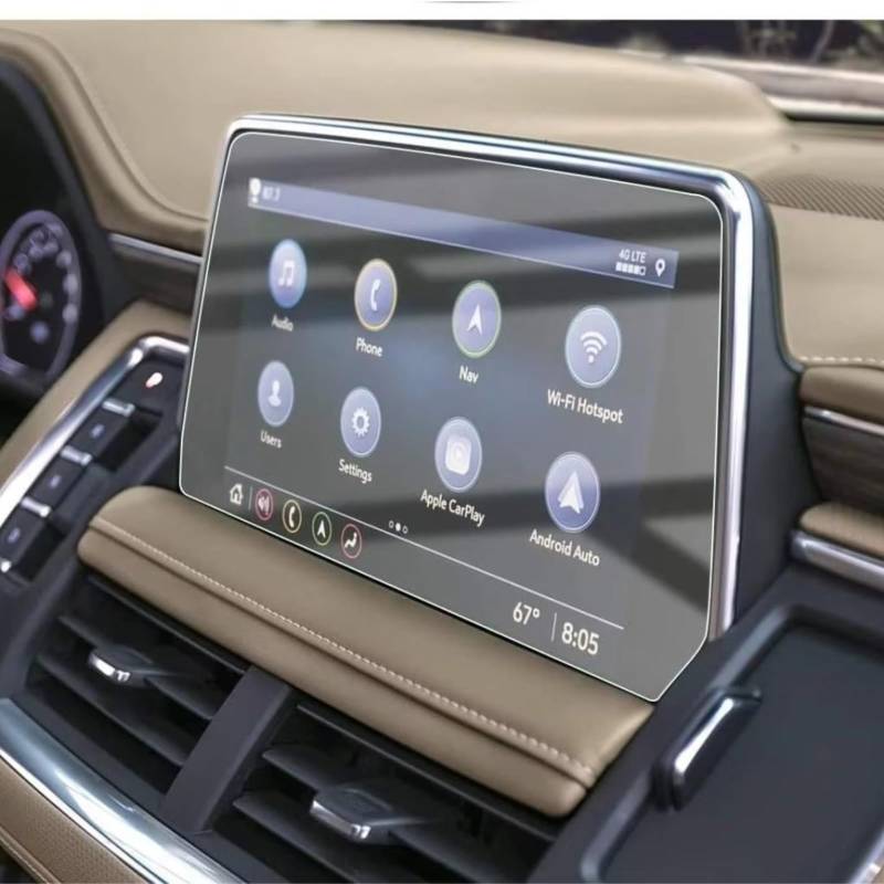 CAKYSE Kompatibel Mit Chevrolet Für Tahoe Für Suburban 2021 2022 2023 Auto 10,2 Zoll Infotainment GPS Navigation Gehärtetes Glas Displayschutzfolie Auto Navi Folie Zubehör von CAKYSE