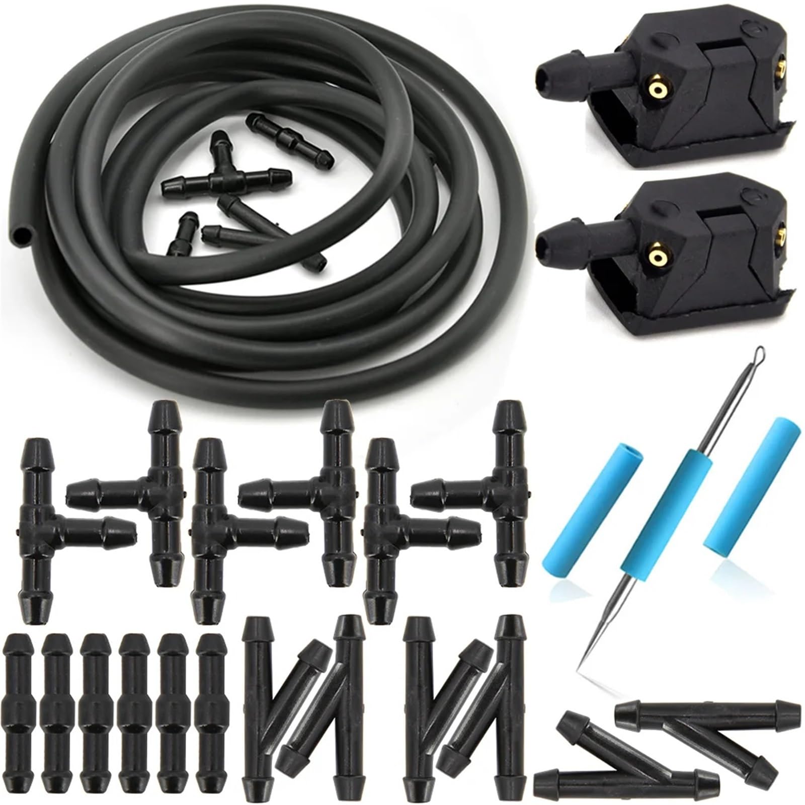 CAKYSE Kompatibel Mit Citroen Für Jumper Für Relay Universal-Scheibenwaschanlage Wischersprüher Auto-Scheibenwaschpumpe wischer Waschdüse(25Pcs-with Regulator) von CAKYSE