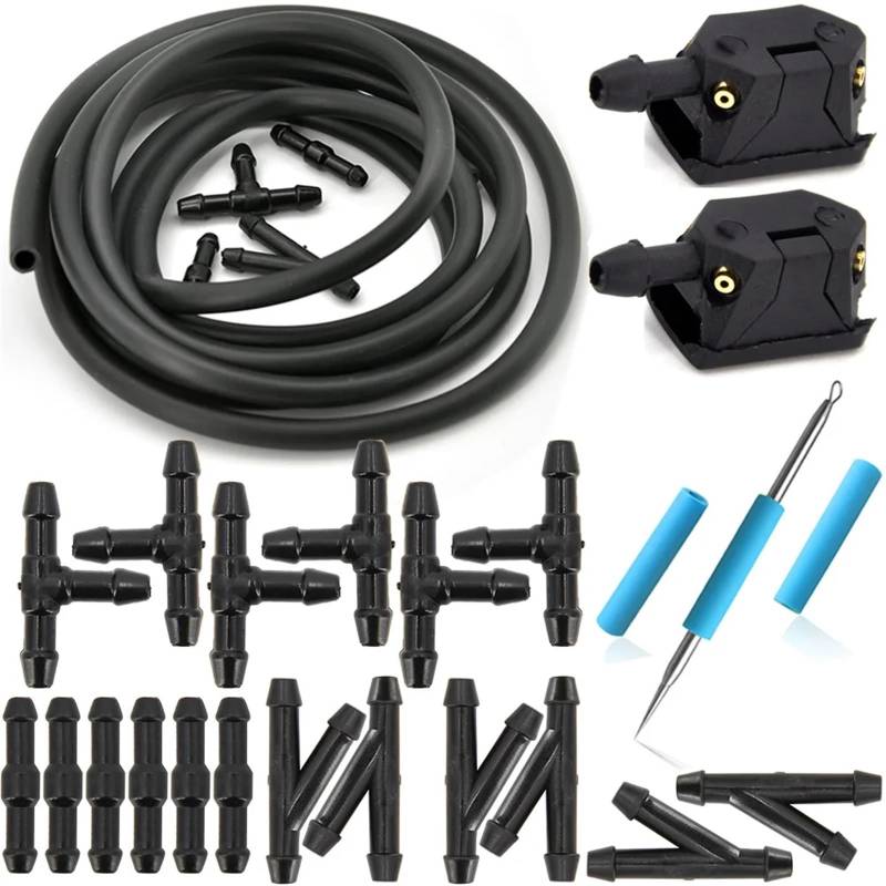 CAKYSE Kompatibel Mit Citroen Für Jumper Für Relay Universal-Scheibenwaschanlage Wischersprüher Auto-Scheibenwaschpumpe wischer Waschdüse(25Pcs-with Regulator) von CAKYSE