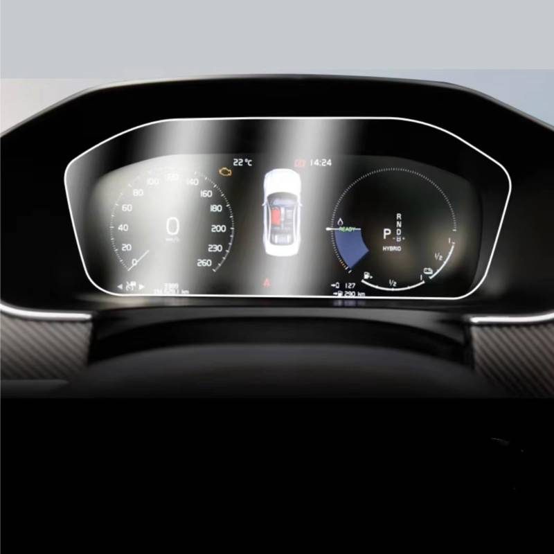 CAKYSE Kompatibel Mit Polestar 1 2021 2022 2023 Displayschutzfolie Aus Gehärtetem Glas, Infotainment, GPS-Navigation Und TPU-Armaturenbrett Auto Navi Folie Zubehör(TPU Dashboard) von CAKYSE