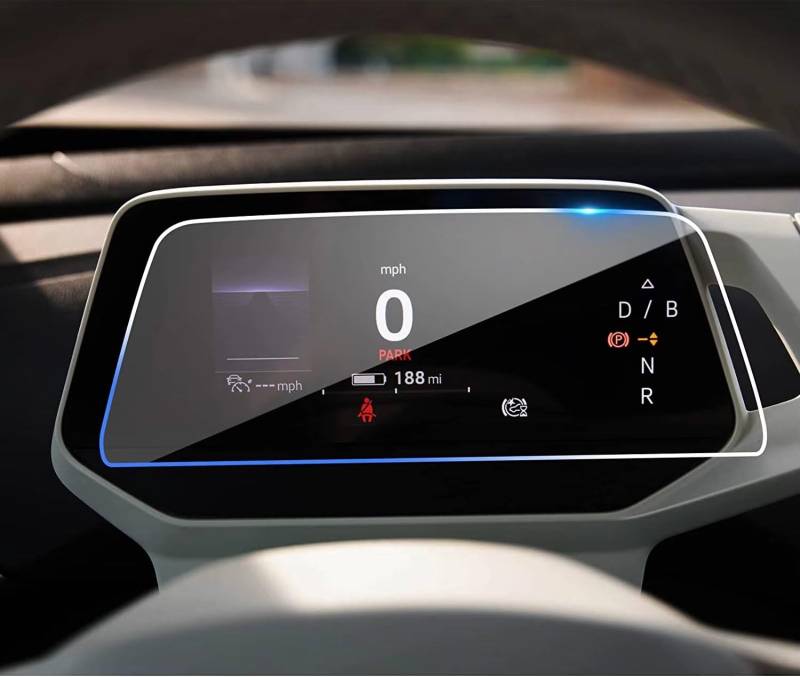CAKYSE Kompatibel Mit VW Für ID.3 ID3 2021 2022 2023, Auto-Infotainment, GPS-Navigation, Display Und Instrumenten-Displayschutz Aus Gehärtetem Glas Auto Navi Folie Zubehör(5.3 Inch Instrument) von CAKYSE