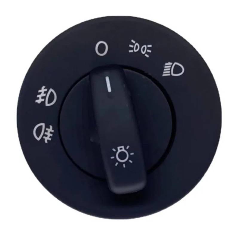 CAKYSE Lichtschalter Scheinwerfer Kompatibel Mit Skoda Für Octavia 2004 2005 2006 2007 2008 2009 2010 2011 2012 2013 Auto-Scheinwerfer-Nebelscheinwerfer-Schalterknopf 1ZD941431E von CAKYSE