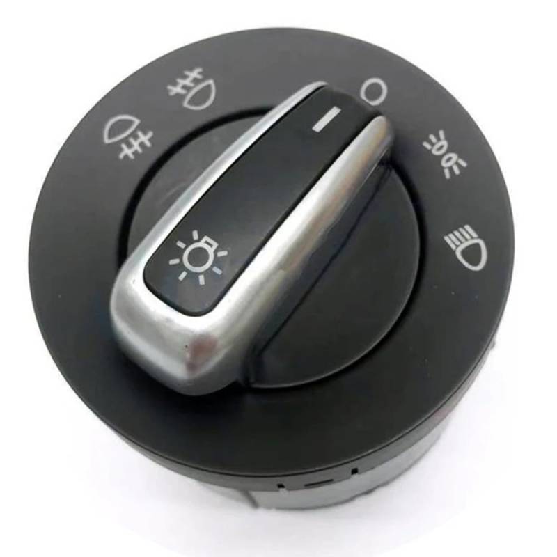 CAKYSE Lichtschalter Scheinwerfer Kompatibel Mit VW Für Golf MK5 MK6 Für Caddy Für Touran 2004 2005 2006 2007 2008 Scheinwerferschalter Mit Automatischer Funktion 5ND941431A von CAKYSE