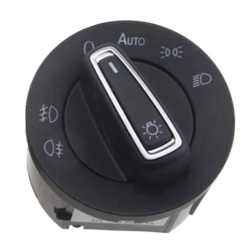 CAKYSE Lichtschalter Scheinwerfer Kompatibel Mit VW Für Golf MK5 MK6 Für GTI MK5 MK6 2006 2007 2008 2009 2010 2011 2012 Automatischer Licht-Nebelscheinwerfer-Schalter 5ND941431E von CAKYSE