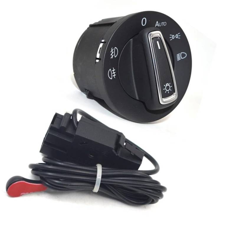 CAKYSE Lichtschalter Scheinwerfer Kompatibel Mit VW Für Golf MK7 7.5 R Auto-Scheinwerferschalter, Scheinwerferschalter-Sensor, Auto-Scheinwerferschalter, Scheinwerferschalter 5GG941431D(1 Set) von CAKYSE