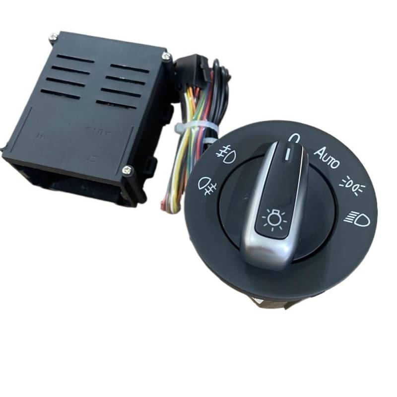 CAKYSE Lichtschalter Scheinwerfer Kompatibel Mit VW Für Polo 6R Für Golf MK6 Auto-Scheinwerferschalter Und Externes Modul Auto-Scheinwerferschalter Lichtschalter 5ND941431B(Set) von CAKYSE