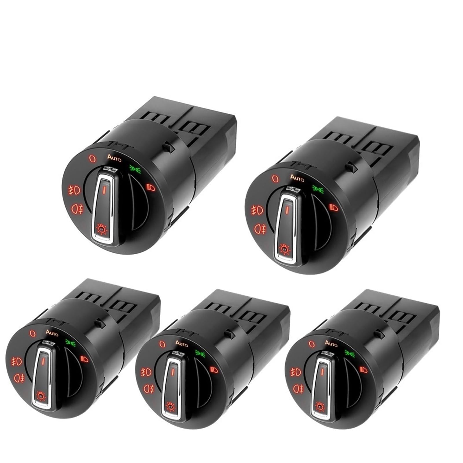CAKYSE Lichtschalter Scheinwerfer Kompatibel Mit VW Für Tiguan Für Touran Für Golf Für J&etta MK5 6 Auto Scheinwerfer Scheinwerfer Schalter Lichtsensor Modul Steuersensor(5PCS 14Pin) von CAKYSE