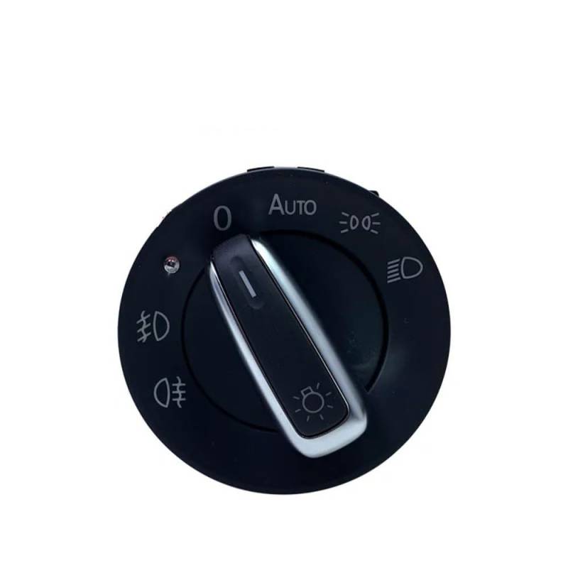 CAKYSE Lichtschalter Scheinwerfer Kompatibel Mit VW Für Touran Für J&etta Mk5 Mk6 Für Passat B6 B7 2006-2014 Scheinwerferschalter Nebelscheinwerfer Lampenknopf 5ND941431B(with Light Sensor) von CAKYSE
