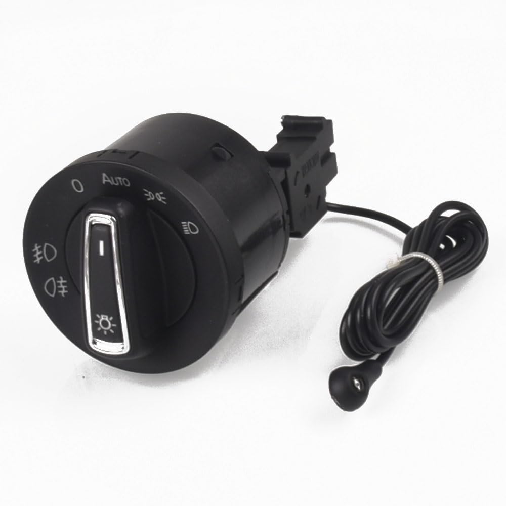 CAKYSE Lichtschalter Scheinwerfer Kompatibel Mit VW Für Touran Für Tiguan 2013–2015 Für Golf MK7 2014–2016 Chrom Auto-Scheinwerferschalter Ersetzen Modul 5GG941431D(PQ) von CAKYSE