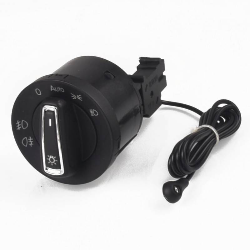 CAKYSE Lichtschalter Scheinwerfer Kompatibel Mit VW Für Touran Für Tiguan 2013–2015 Für Golf MK7 2014–2016 Chrom Auto-Scheinwerferschalter Ersetzen Modul 5GG941431D(PQ) von CAKYSE