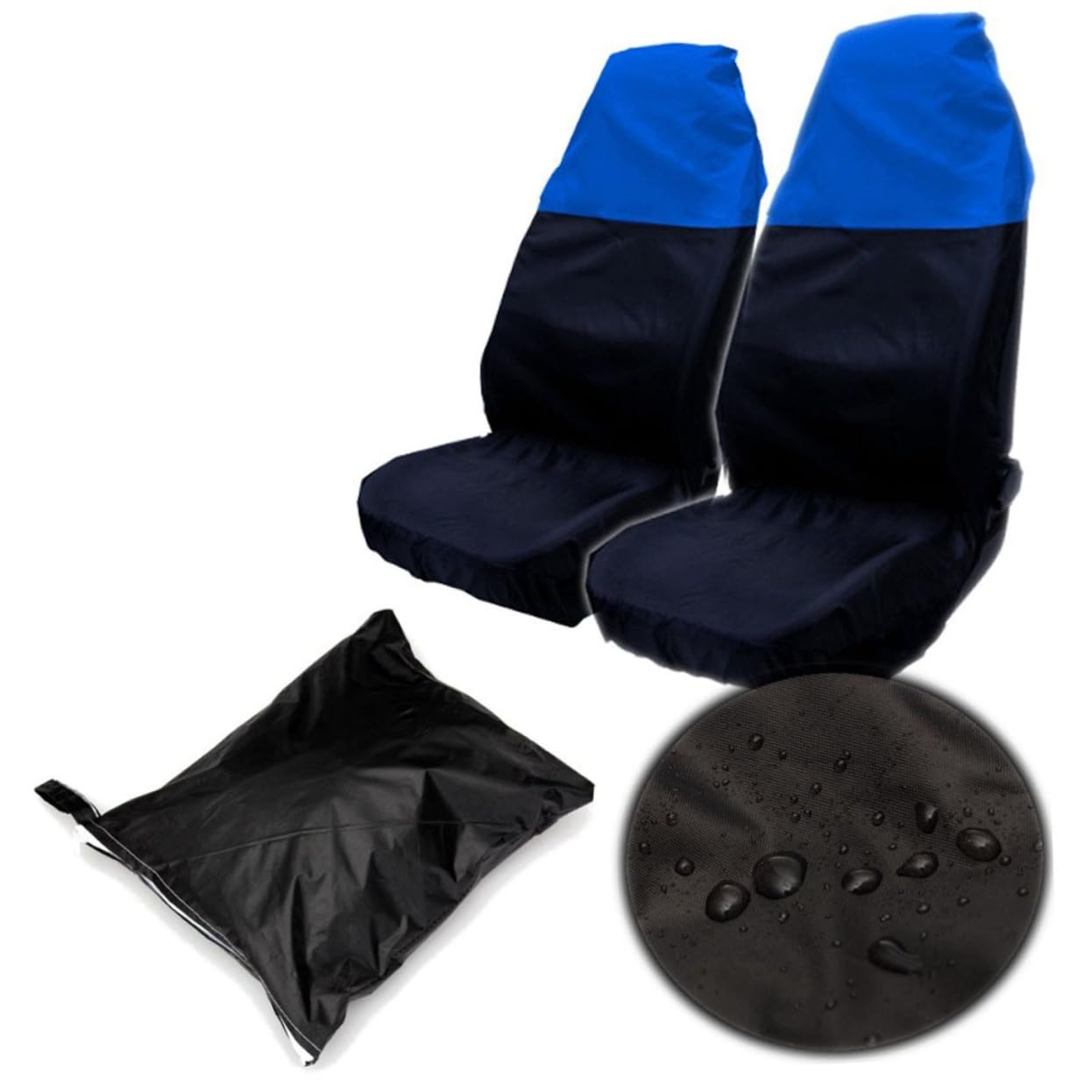 CALLARON Autositzüberzug 2st Autositzbezüge Schwarz Blau Universal Sitz Staubschutz CALLARON Autositzüberzug 2st Autositzbezüge Schwarz Blau Universal Sitz Staubschutz von CALLARON