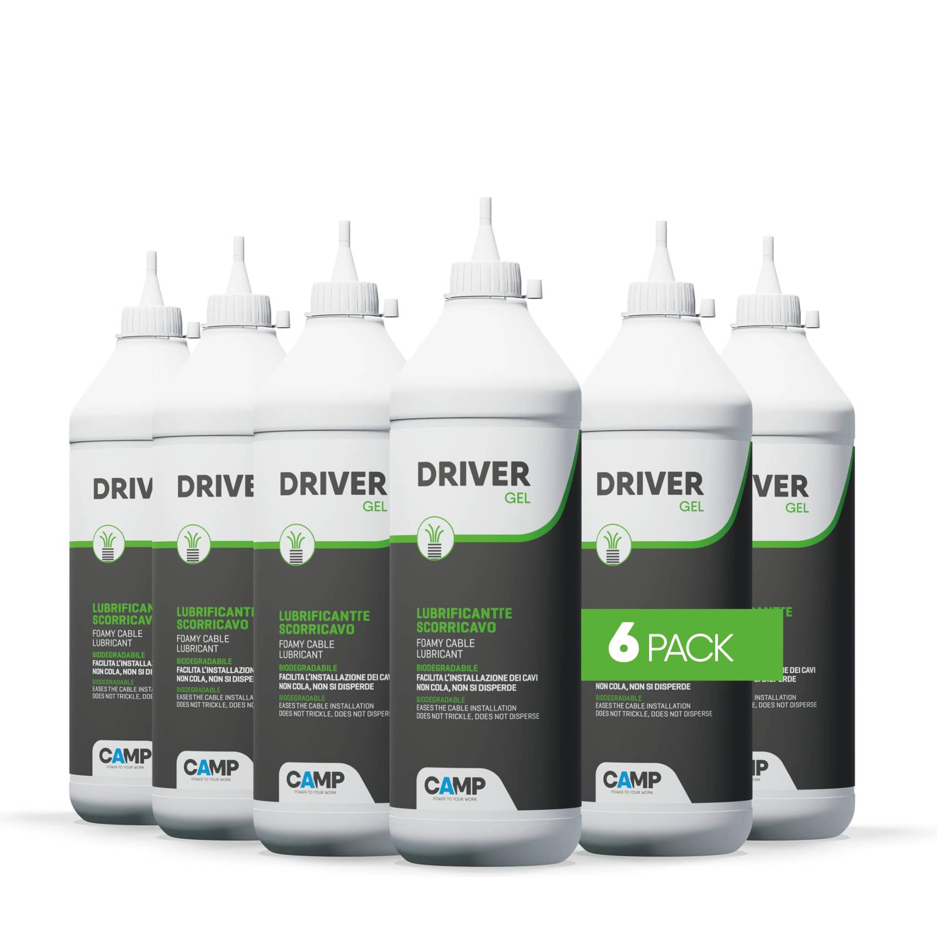 Camp Driver Gel, biologisch abbaubares Schmiermittel für Sonde und elektrische Kabel, 6 x 1 kg, farblos Camp Driver Gel, biologisch abbaubares Schmiermittel für Sonde und elektrische Kabel, 6 x 1 kg, farblos von CAMP