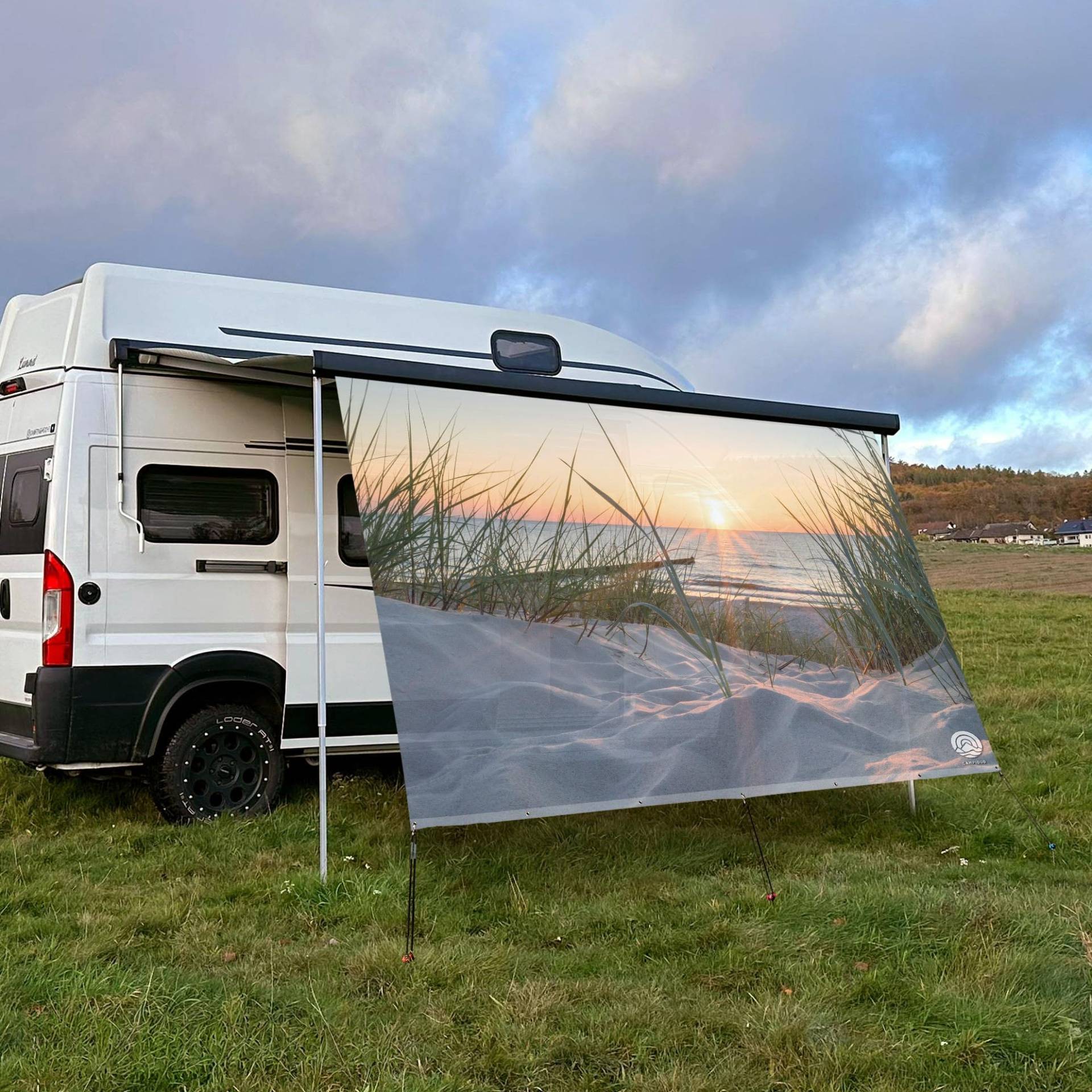 CAMPIDOO Textil Sonnensegel OSTSEE-Strand | Höhe 200cm | hochwertiger Fotodruck inkl. Keder-Befestigung | Markisen-Vorderwand - Länge/Keder: 300cm / 5 mm CAMPIDOO Textil Sonnensegel OSTSEE-Strand | Höhe 200cm | hochwertiger Fotodruck inkl. Keder-Befestigung | Markisen-Vorderwand - Länge/Keder: 300cm / 5 mm von CAMPIDOO