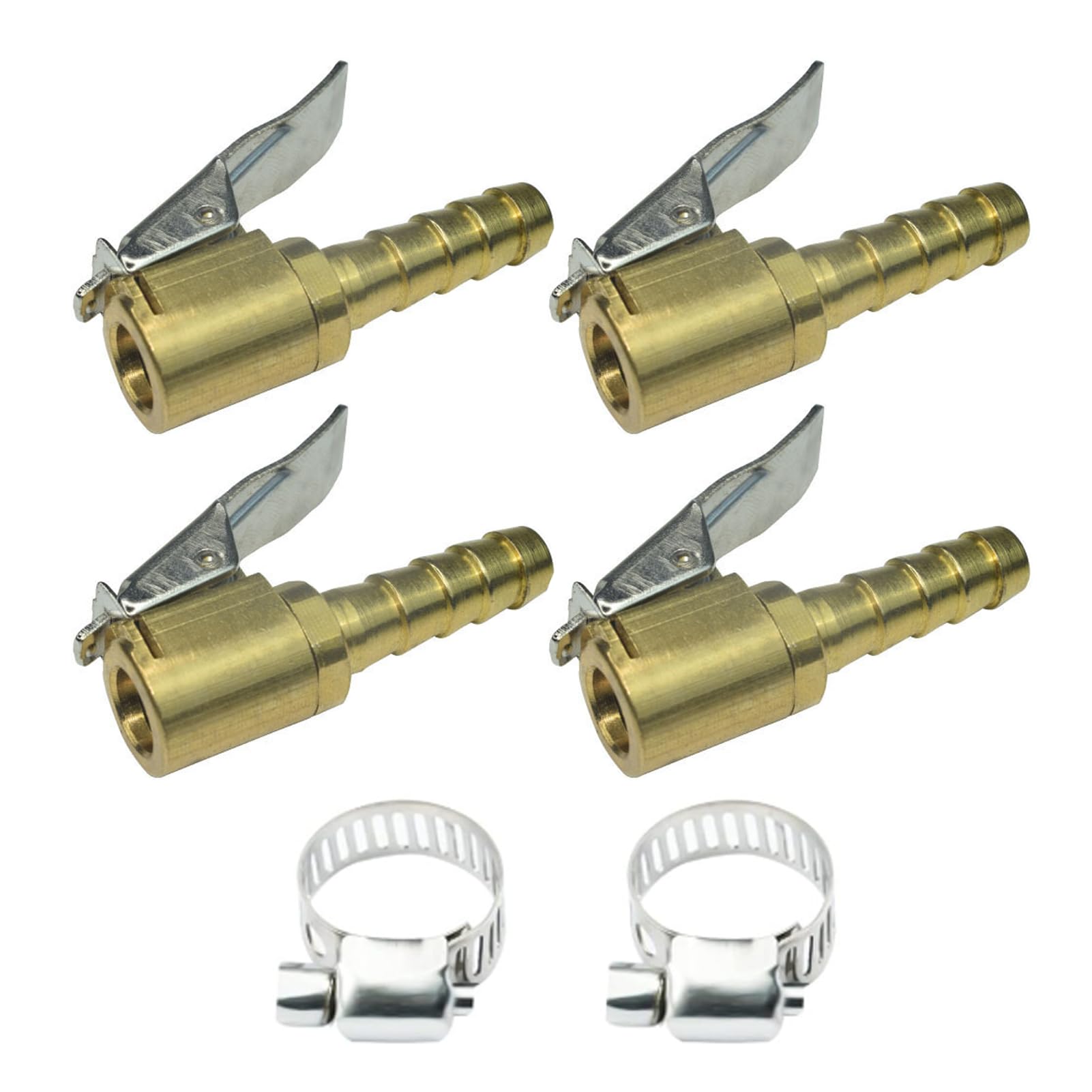 CANCYCC 4 Stück Autoventil Hebelstecker Air Chuck, 8mm Messing 1/4" NPT Reifen Füllnippel Ventilaufsatz, Reifenfüllschlauch Messing Autoventil Adapter für Auto, Fahrrad, Motorrad, Kompressor CANCYCC 4 Stück Autoventil Hebelstecker Air Chuck, 8mm Messing 1/4" NPT Reifen Füllnippel Ventilaufsatz, Reifenfüllschlauch Messing Autoventil Adapter für Auto, Fahrrad, Motorrad, Kompressor von CANCYCC