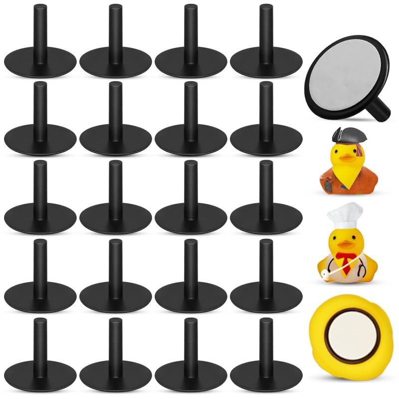 20Pcs Kunststoff-Entenhalter für Auto Armaturenbrett, Gummi-Enten Stecker Enten Display feste Halterung für Auto Entenhalter, selbstklebende Entenhalter, (Gummi-Enten nicht inbegriffen) von CANIPHA