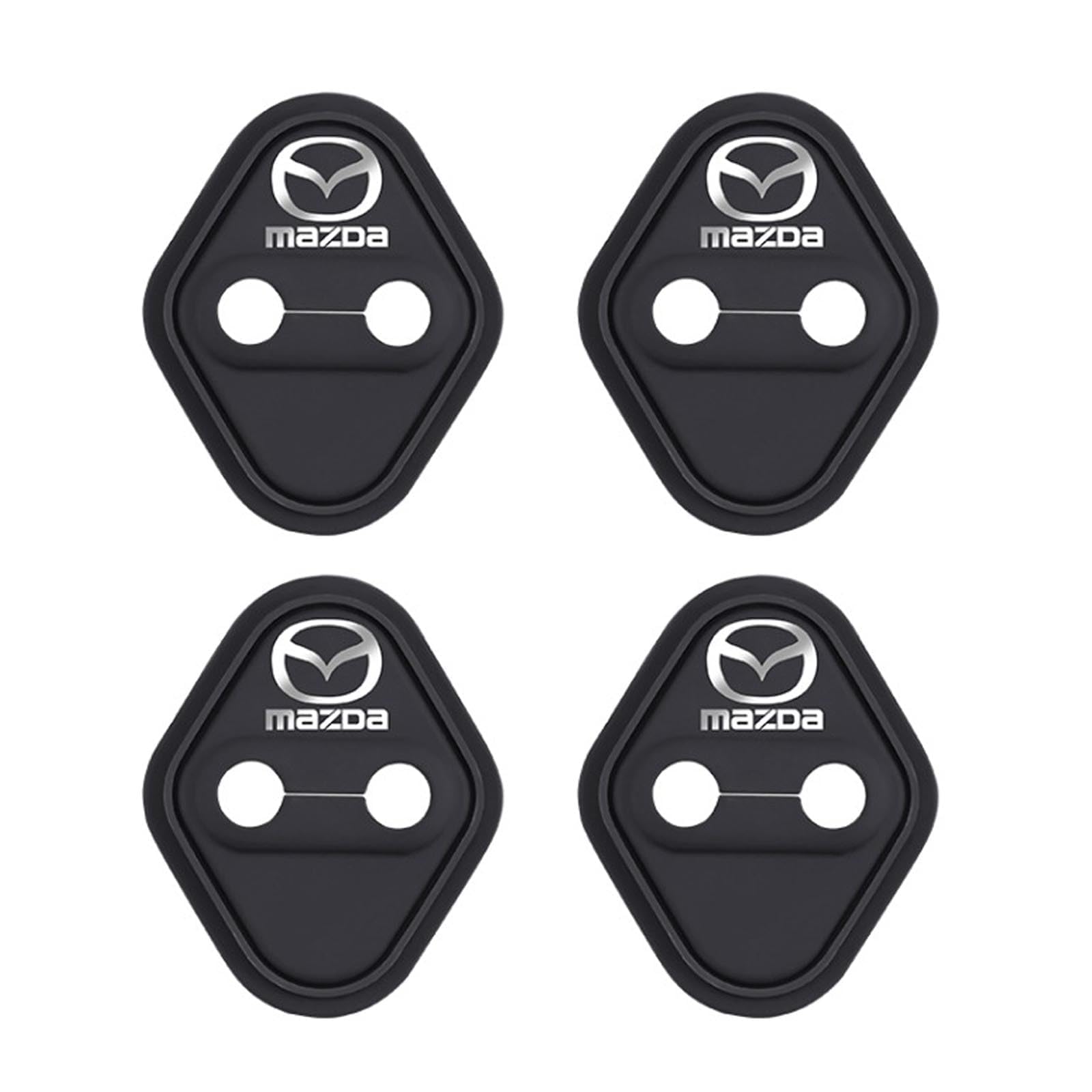 4 Stück Autotürschloss Schutzabdeckung für Mazda 2 II 2010-2014, Türschlossabdeckung Schutzkappe Autotürschloss-Dekorabdeckung Wasserdicht Anti-Rost von CAOXINZI
