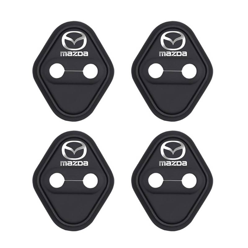4 Stück Autotürschloss Schutzabdeckung für Mazda 2 II 2010-2014, Türschlossabdeckung Schutzkappe Autotürschloss-Dekorabdeckung Wasserdicht Anti-Rost von CAOXINZI