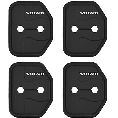 4 Stück Autotürschloss Schutzabdeckung für Volvo XC40 XC60 XC90 V60 V90 S40 S60 EX30 EX40, Türschlossabdeckung Schutzkappe Autotürschloss-Dekorabdeckung Wasserdicht Anti-Rost von CAOXINZI
