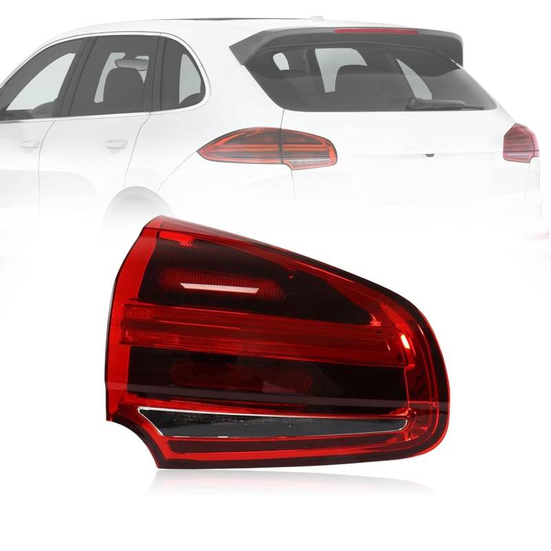 Auto Heckleuchte Rücklicht Rückleuchte Baugruppe für Porsche Cayenne 2015 2016 2017 2018, LED Rückleuchten Set Linke Rechte Rücklichter Ersatz Auto Zubehör,A-Left Inner von CAOXINZI