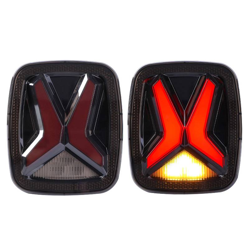 CAOXINZI Auto Heckleuchte Rücklicht Rückleuchte Baugruppe für Jeep Wrangler CJ XJTJ 1998-2006, LED Rückleuchten Set Linke Rechte Rücklichter Ersatz Auto Zubehör von CAOXINZI