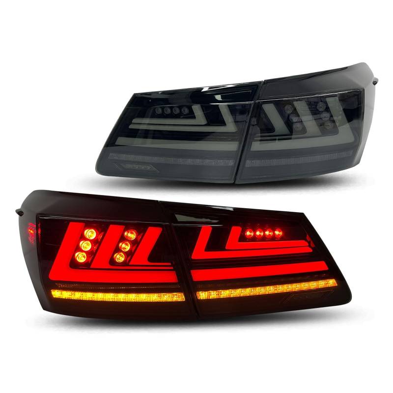 CAOXINZI Auto Heckleuchte Rücklicht Rückleuchte Baugruppe für Lexus ES 2006-2012, LED Rückleuchten Set Linke Rechte Rücklichter Ersatz Auto Zubehör,A-Smoked von CAOXINZI