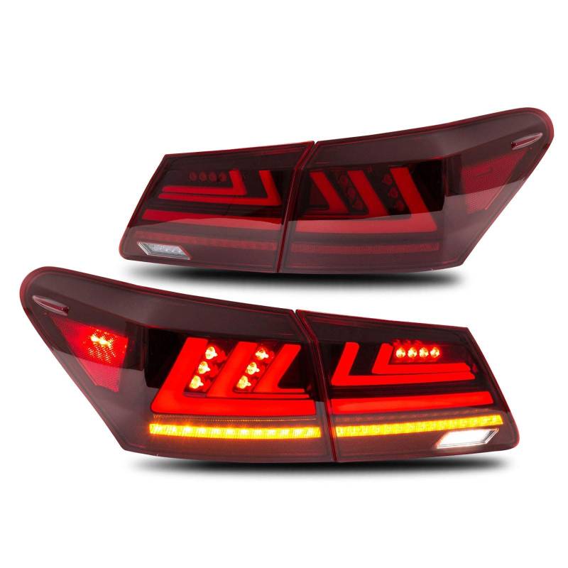 CAOXINZI Auto Heckleuchte Rücklicht Rückleuchte Baugruppe für Lexus ES 2006-2012, LED Rückleuchten Set Linke Rechte Rücklichter Ersatz Auto Zubehör,B-Red von CAOXINZI