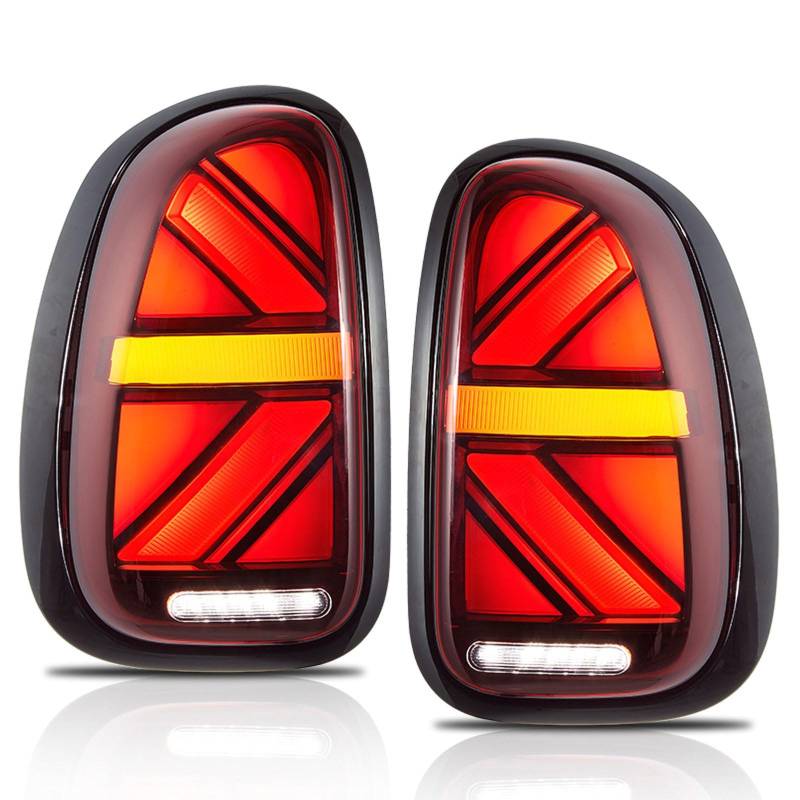 CAOXINZI Auto Heckleuchte Rücklicht Rückleuchte Baugruppe für Mini Cooper Countryman R60 2011-2016, LED Rückleuchten Set Linke Rechte Rücklichter Ersatz Auto Zubehör,B/Red von CAOXINZI