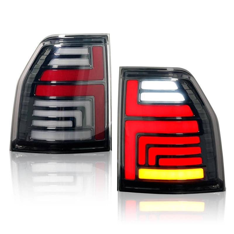 CAOXINZI Auto Heckleuchte Rücklicht Rückleuchte Baugruppe für Mitsubishi Pajero Montero V97 V93 2006-2020, LED Rückleuchten Set Linke Rechte Rücklichter Ersatz Auto Zubehör von CAOXINZI