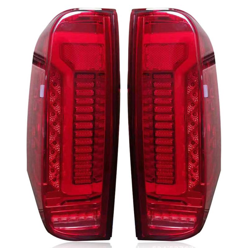 CAOXINZI Auto Heckleuchte Rücklicht Rückleuchte Baugruppe für Nissan Navara D40 2005-2015, LED Rückleuchten Set Linke Rechte Rücklichter Ersatz Auto Zubehör,B-Red von CAOXINZI