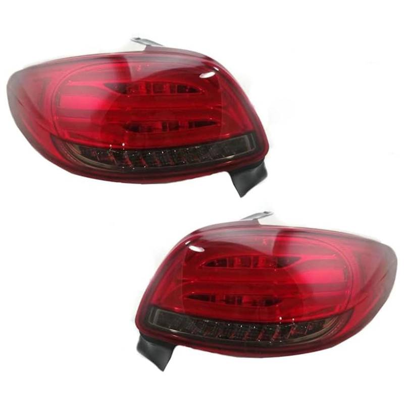 CAOXINZI Auto Heckleuchte Rücklicht Rückleuchte Baugruppe für Peugeot 206 206CC 2004-2008, LED Rückleuchten Set Linke Rechte Rücklichter Ersatz Auto Zubehör,B-Red von CAOXINZI