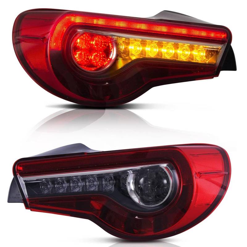 CAOXINZI Auto Heckleuchte Rücklicht Rückleuchte Baugruppe für Subaru BRZ 2013-2020, LED Rückleuchten Set Linke Rechte Rücklichter Ersatz Auto Zubehör,B-Red von CAOXINZI