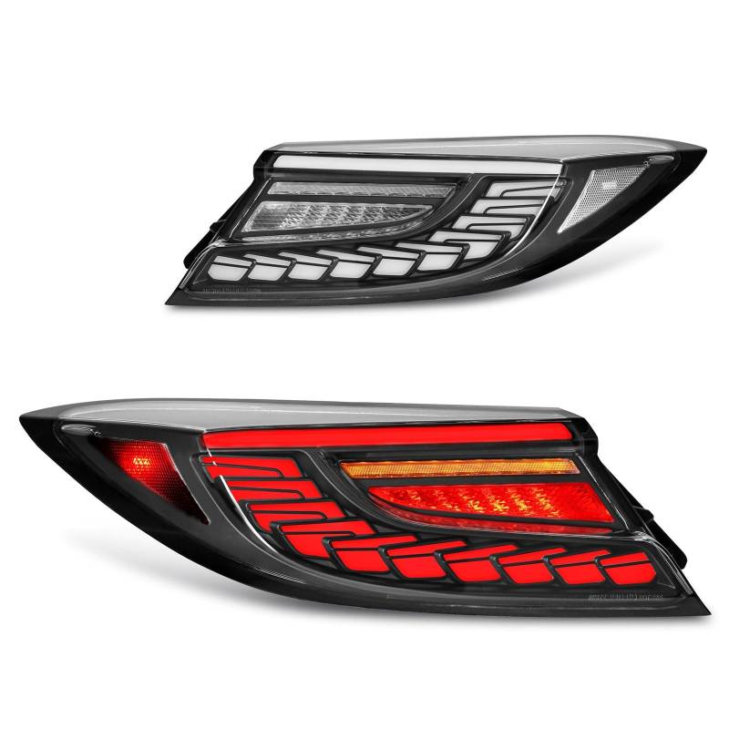 CAOXINZI Auto Heckleuchte Rücklicht Rückleuchte Baugruppe für Toyota GR86/Subaru BRZ 2nd Gen ZN8/ZD8 2021-2024, LED Rückleuchten Set Linke Rechte Rücklichter Ersatz Auto Zubehör,A-Smoked von CAOXINZI