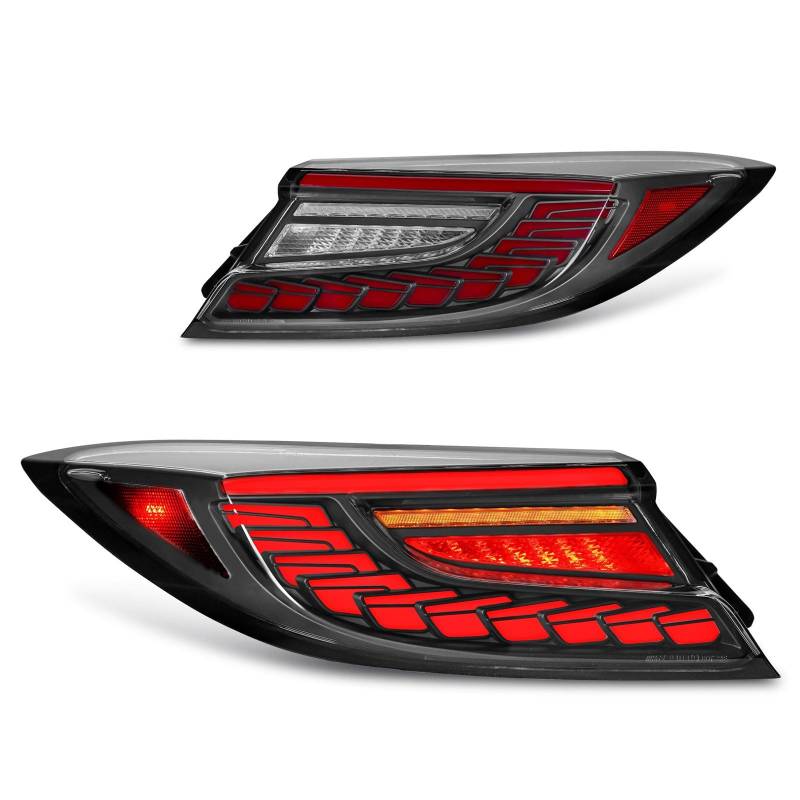 CAOXINZI Auto Heckleuchte Rücklicht Rückleuchte Baugruppe für Toyota GR86/Subaru BRZ 2nd Gen ZN8/ZD8 2021-2024, LED Rückleuchten Set Linke Rechte Rücklichter Ersatz Auto Zubehör,B-Red von CAOXINZI