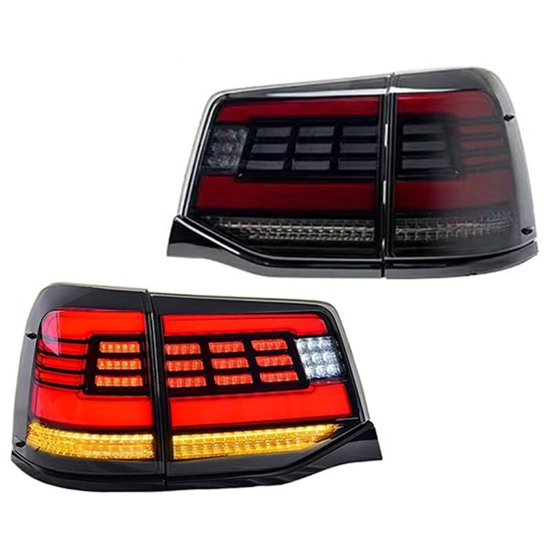 CAOXINZI Auto Heckleuchte Rücklicht Rückleuchte Baugruppe für Toyota LC200 2016-2021, LED Rückleuchten Set Linke Rechte Rücklichter Ersatz Auto Zubehör von CAOXINZI