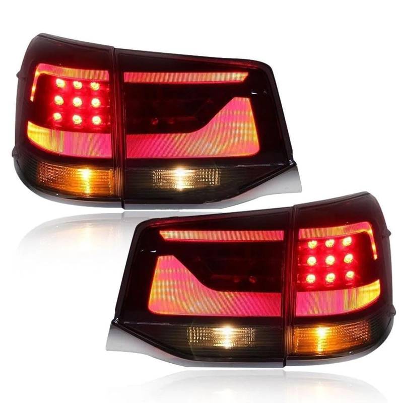 CAOXINZI Auto Heckleuchte Rücklicht Rückleuchte Baugruppe für Toyota Land Cruiser L200 2016 2017 2018, LED Rückleuchten Set Linke Rechte Rücklichter Ersatz Auto Zubehör von CAOXINZI