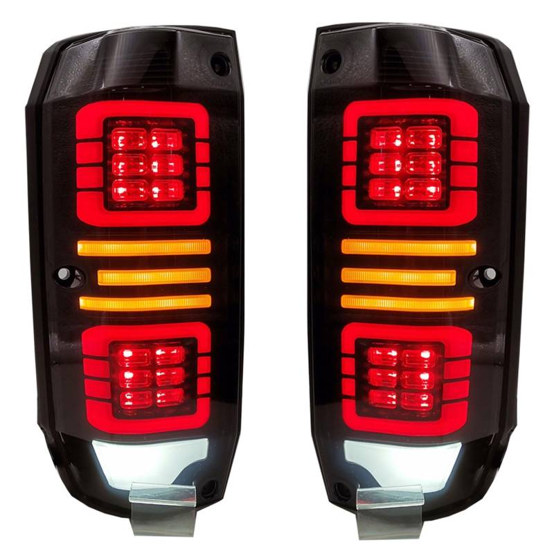 CAOXINZI Auto Heckleuchte Rücklicht Rückleuchte Baugruppe für Toyota Land Cruiser LC70 LC71 LC76 LC77 LC78, LED Rückleuchten Set Linke Rechte Rücklichter Ersatz Auto Zubehör von CAOXINZI