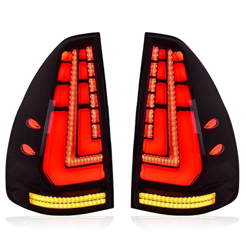 CAOXINZI Auto Heckleuchte Rücklicht Rückleuchte Baugruppe für Toyota Land Cruiser Prado 2003-2009, LED Rückleuchten Set Linke Rechte Rücklichter Ersatz Auto Zubehör von CAOXINZI