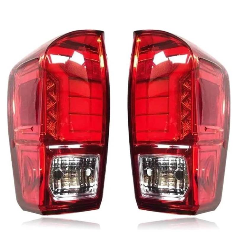 CAOXINZI Auto Heckleuchte Rücklicht Rückleuchte Baugruppe für Toyota Tacoma 2016-2022, LED Rückleuchten Set Linke Rechte Rücklichter Ersatz Auto Zubehör,B-Red von CAOXINZI