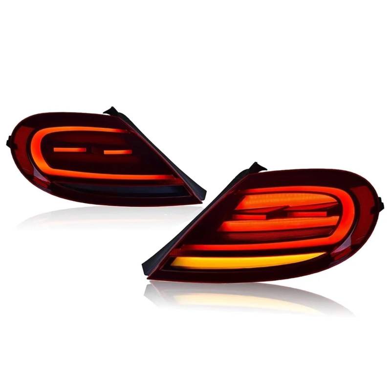 CAOXINZI Auto Heckleuchte Rücklicht Rückleuchte Baugruppe für VW Beetle 2013-2021, LED Rückleuchten Set Linke Rechte Rücklichter Ersatz Auto Zubehör,B-Red von CAOXINZI