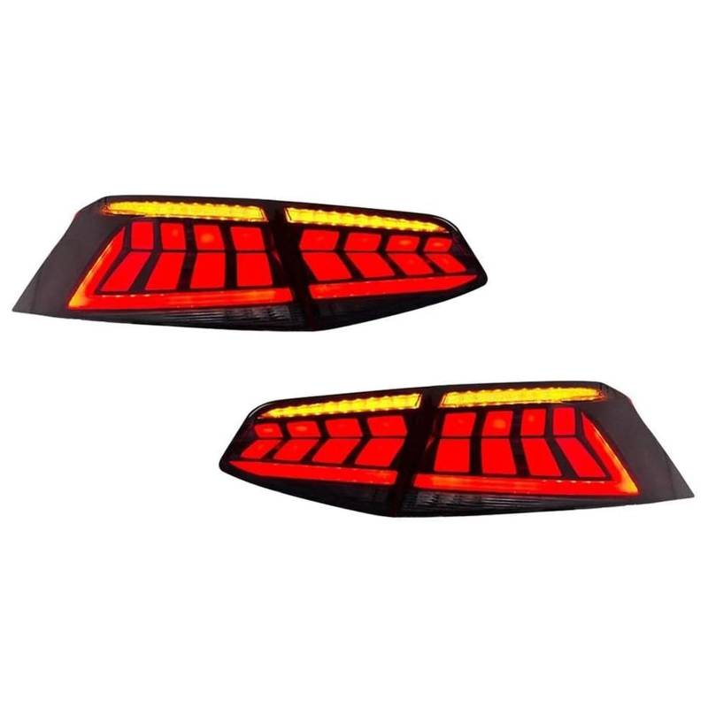 CAOXINZI Auto Heckleuchte Rücklicht Rückleuchte Baugruppe für VW Passat B8 2016-2019, LED Rückleuchten Set Linke Rechte Rücklichter Ersatz Auto Zubehör,B-Red von CAOXINZI