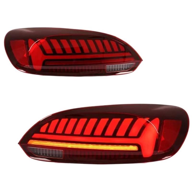 CAOXINZI Auto Heckleuchte Rücklicht Rückleuchte Baugruppe für VW Scirocco 2009-2017, LED Rückleuchten Set Linke Rechte Rücklichter Ersatz Auto Zubehör von CAOXINZI