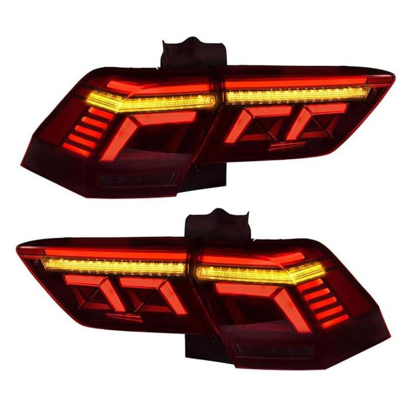 CAOXINZI Auto Heckleuchte Rücklicht Rückleuchte Baugruppe für W Tiguan L 2017 2018-2022, LED Rückleuchten Set Linke Rechte Rücklichter Ersatz Auto Zubehör von CAOXINZI