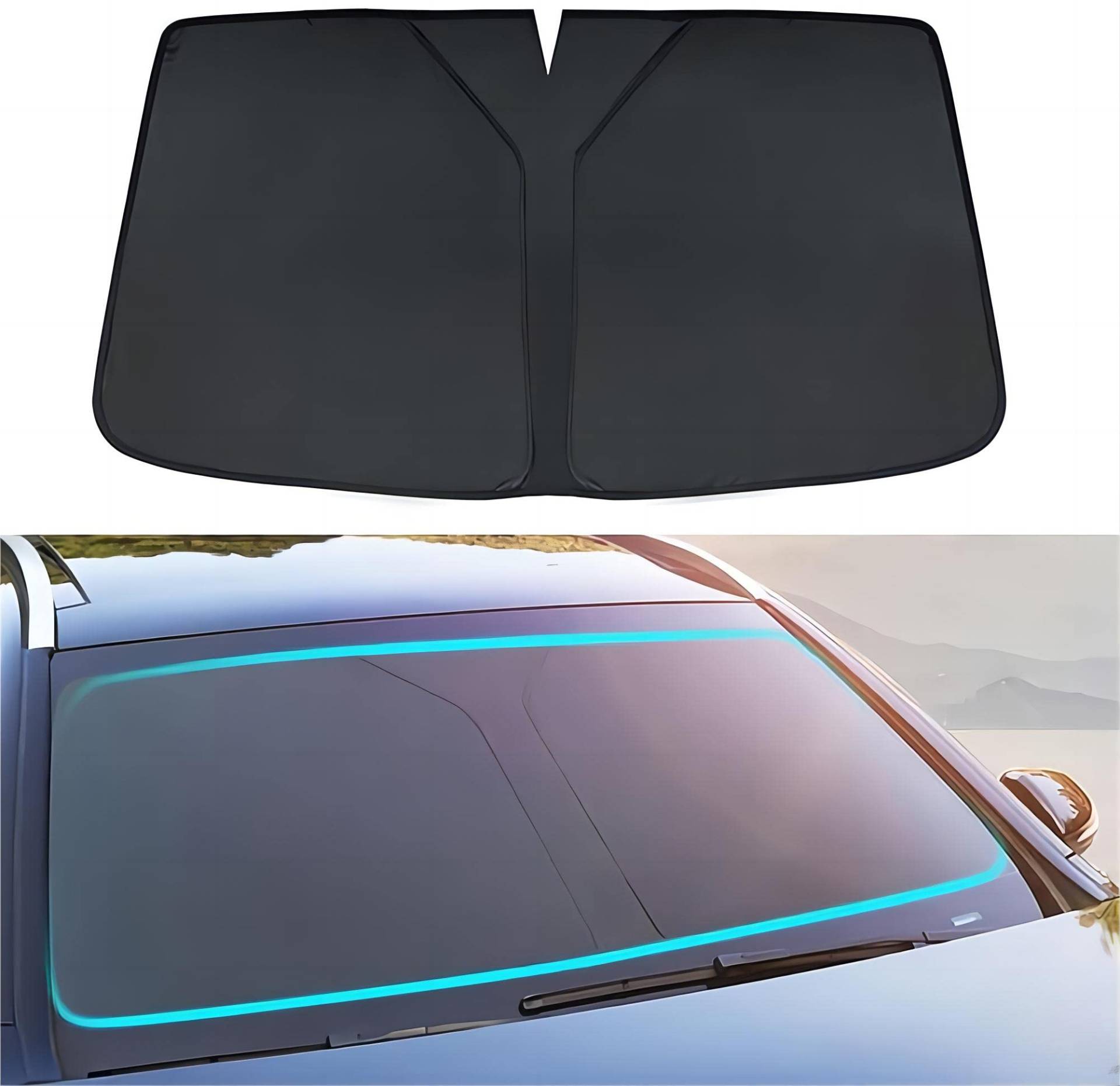 Auto Sonnenschutz Frontscheibe für Dacia Sandero I/Stepway 2008 2009 2010 2011 2012, Bequeme Bedienung und Platzersparnis Frontscheibe Sonnenschutz,Black Auto Sonnenschutz Frontscheibe für Dacia Sandero I/Stepway 2008 2009 2010 2011 2012, Bequeme Bedienung und Platzersparnis Frontscheibe Sonnenschutz,Black von CAOZIXMB