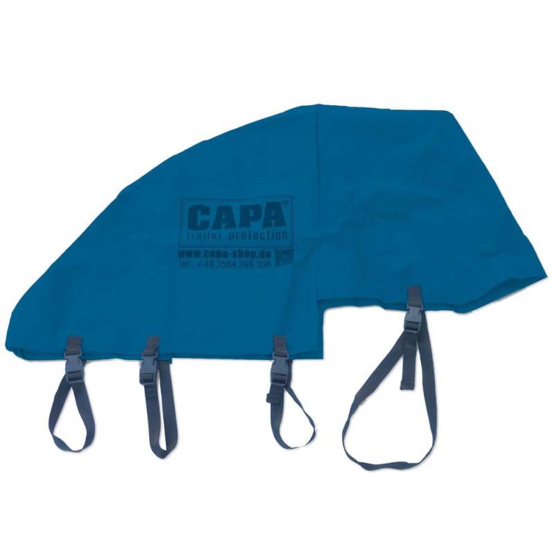 CAPA® Deichselabdeckung für Wohnwagen für PKW Anhängerkupplung und Stützrad Deichsel Schutzhülle Abdeckung Abdeckplane dunkelblau von CAPA